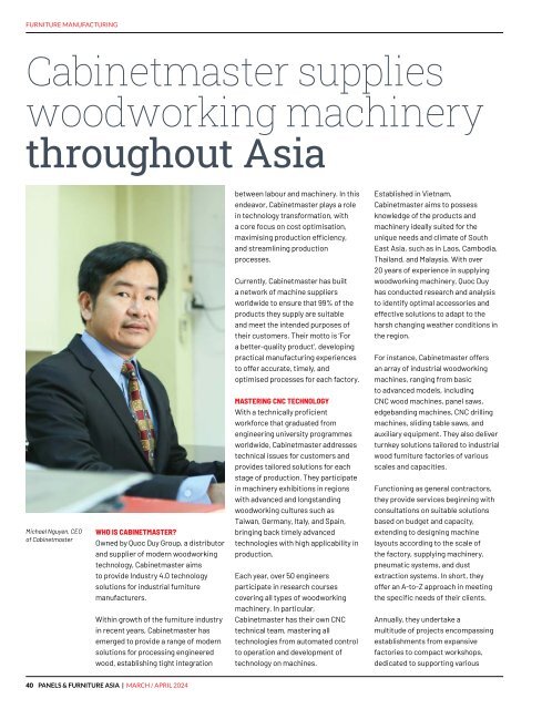 Panels & Furniture Asia March/April 2024