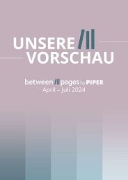 between Pages by PIPER Vorschau Q2 2024