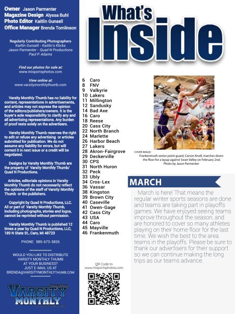 March 2024 Issue of Varsity Monthly Thumb Magazine