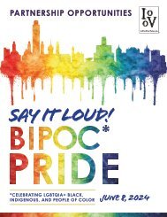 BIPOC Pride All Partnership Opportunities 2024