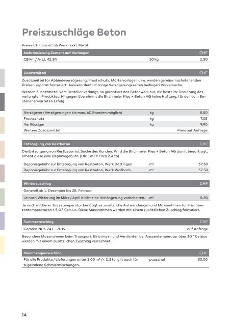 BKB Preisliste 2024