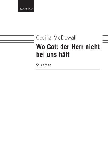 Cecilia McDowall Wo Gott der herr nicht