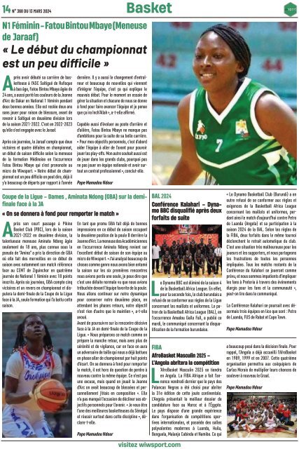 Journal wiwsport n368 - 13 mars 2024