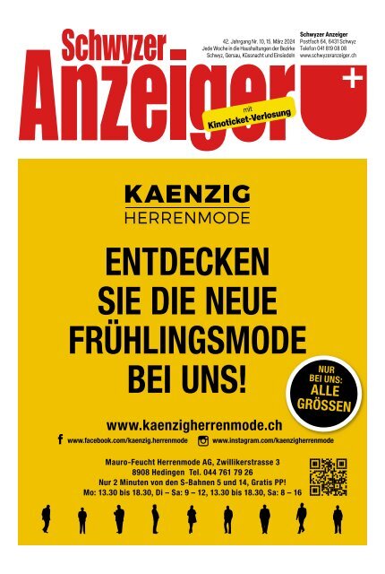 Schwyzer Anzeiger – Woche 11 – 15. März 2024