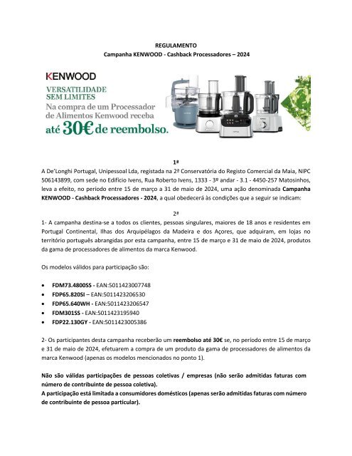 Regulamento_ Cashback Processadores_Kenwood_1ºsem