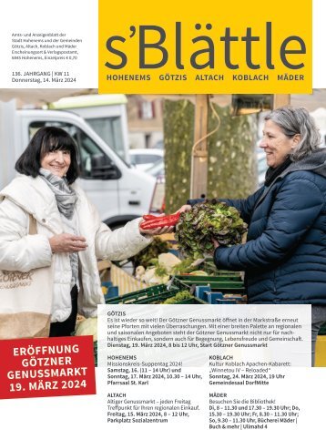 s'Blättle Nr. 11 - Do, 14. März 2024