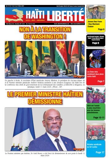 Haiti Liberte 13 Mars 2024