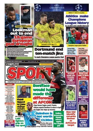 COMPLETE SPORTS - THURSDAY, MARCH 14, 2024