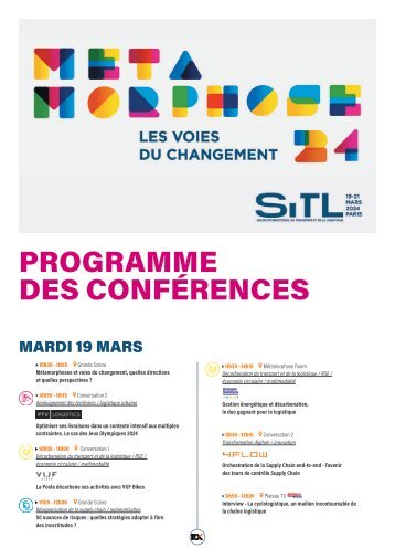 SITL 2024 - Programme des Conférences