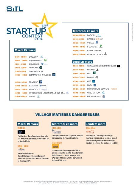 SITL 2024 - Programme des Conférences