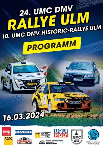 24. UMC DMV RALLYE ULM | 10. HISTORIC RALLYE ULM | PROGRAMM 2024