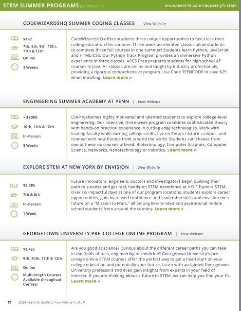 TeenLife 2024 Your Future in STEM Guide