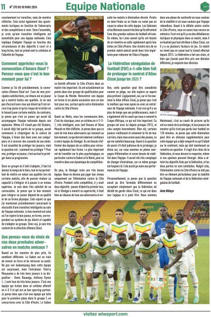 Journal wiwsport n370 - 16 mars 2024