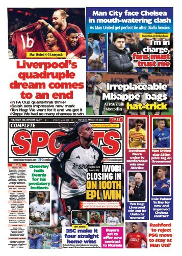 COMPLETE SPORTS - MONDAY, MARCH 18, 2024