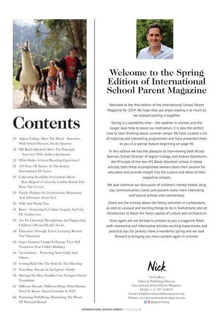 International School Parent Magazine - Spring 2024