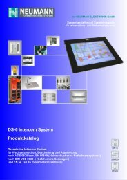 DS-6 Intercom System Produktkatalog - Neumann Elektronik