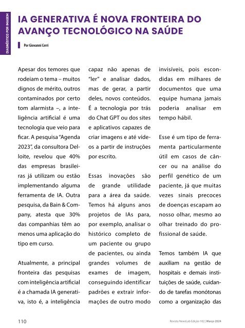 Revista Newslab Edição 182