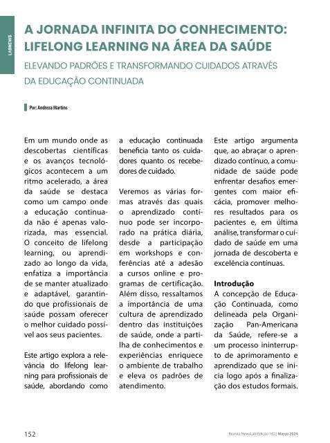 Revista Newslab Edição 182