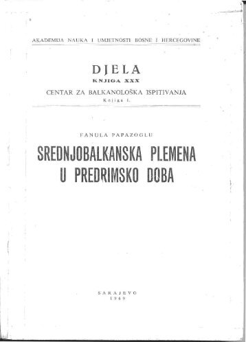 Srednjobalkanska plemena u predrimsko doba - Papazoglu