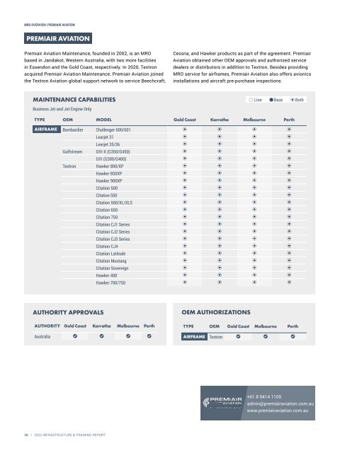 Infrastructure and Training Report 2022