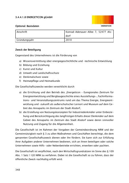 Beteiligungsbericht der StädteRegion Aachen zum Stichtag 31.12.2022