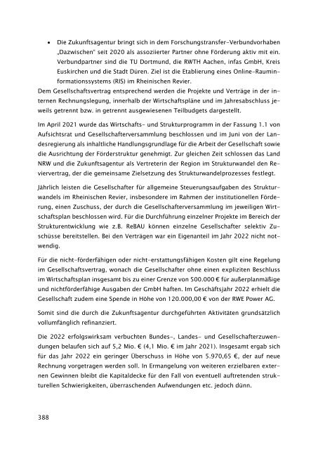 Beteiligungsbericht der StädteRegion Aachen zum Stichtag 31.12.2022