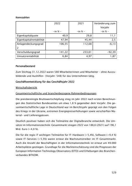 Beteiligungsbericht der StädteRegion Aachen zum Stichtag 31.12.2022