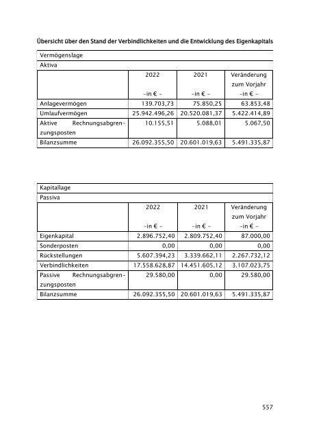 Beteiligungsbericht der StädteRegion Aachen zum Stichtag 31.12.2022