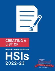  Essay: Creating a List of Hispanic-Serving Institutions (HSIs)