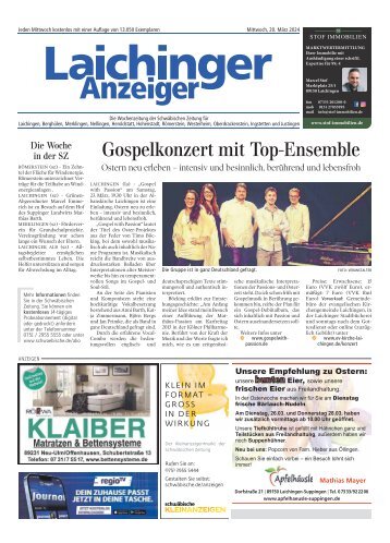 20.03.2024 Laichinger Anzeiger