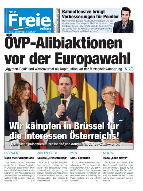 ÖVP-Alibiaktionen vor der Europawahl 
