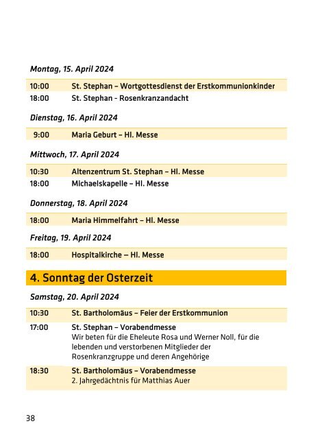 Pfarrbrief Osterzeit 2024