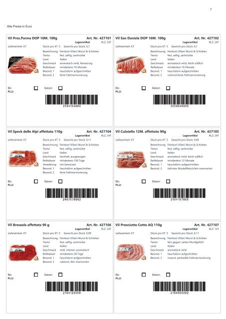 Heiderebck Katalog Villani PP 2024 Edeka Südwest