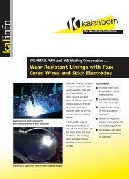 KALMETALL-WFD And -WE Welding Consumables - Kalenborn ...