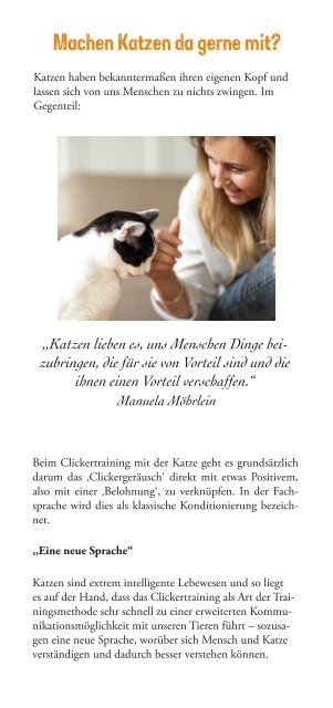 defu Broschüre - Clicker-Training Katze