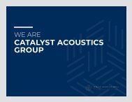 Catalyst Acoustics Group Corporate Brochure