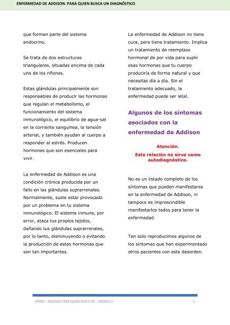 GP001 Enfermedad de Addison