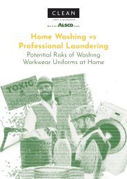 Potential Risks for Home Laundering of Workwear Uniforms