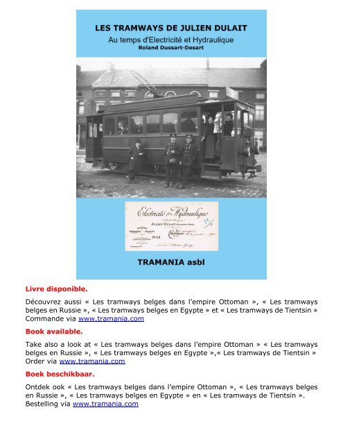 Livre "Les tramways de Julien DULAIT"