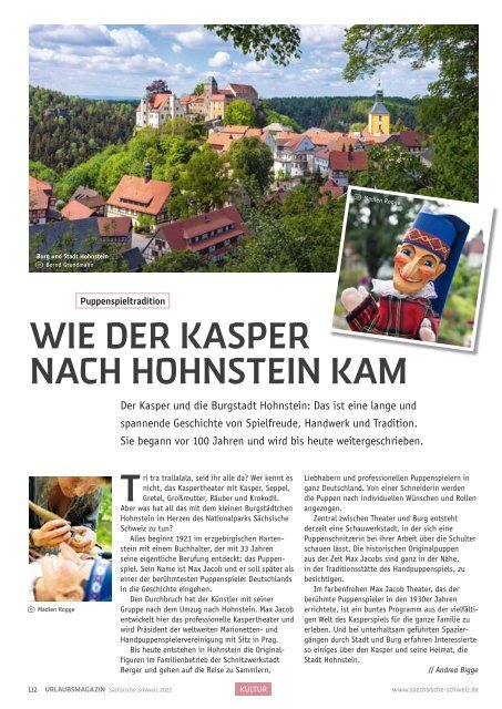 Urlaubsmagazin Sächsische Schweiz 2022