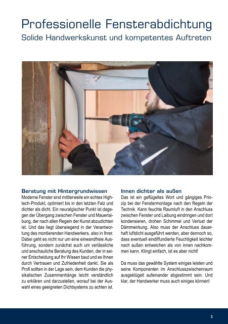 Fachthema Fensterabdichtung - i&M