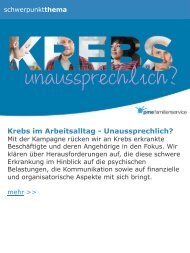 GKB Newsletter 01/2024: Krebs im Arbeitsalltag