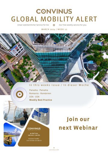 CONVINUS Global Mobility Alert - Week 12.2024