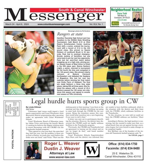 South & Canal Winchester Messenger - March 24th, 2024