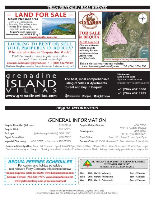 Bequia this Week - 22nd March - 28th March 2024