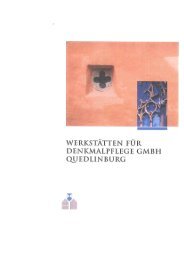 Referenzmappe WfD - Werkstätten für Denkmalpflege GmbH