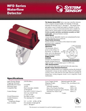 WFD Series Waterflow Detector - Diamond Electricals