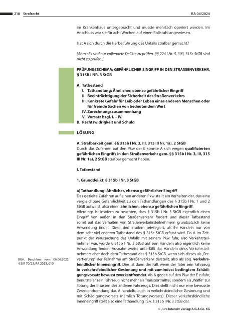 RA 04/2024 - Entscheidung des Monats
