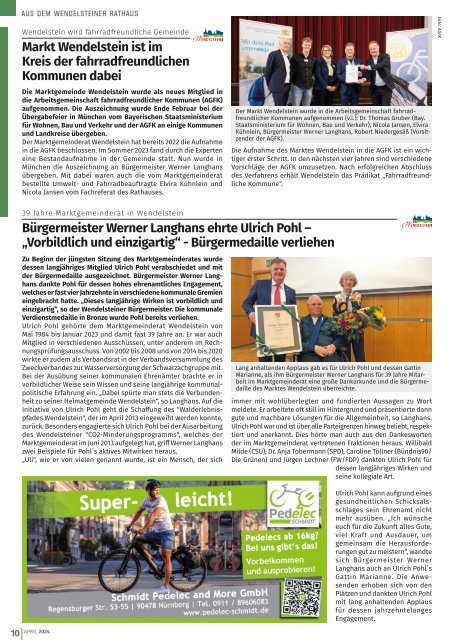 Mitteilungsblatt Wendelstein+Schwanstetten - April 2024