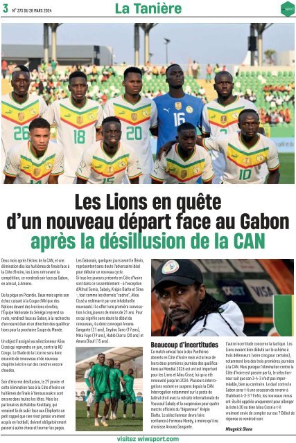 Journal wiwsport n373 - 22 mars 2024